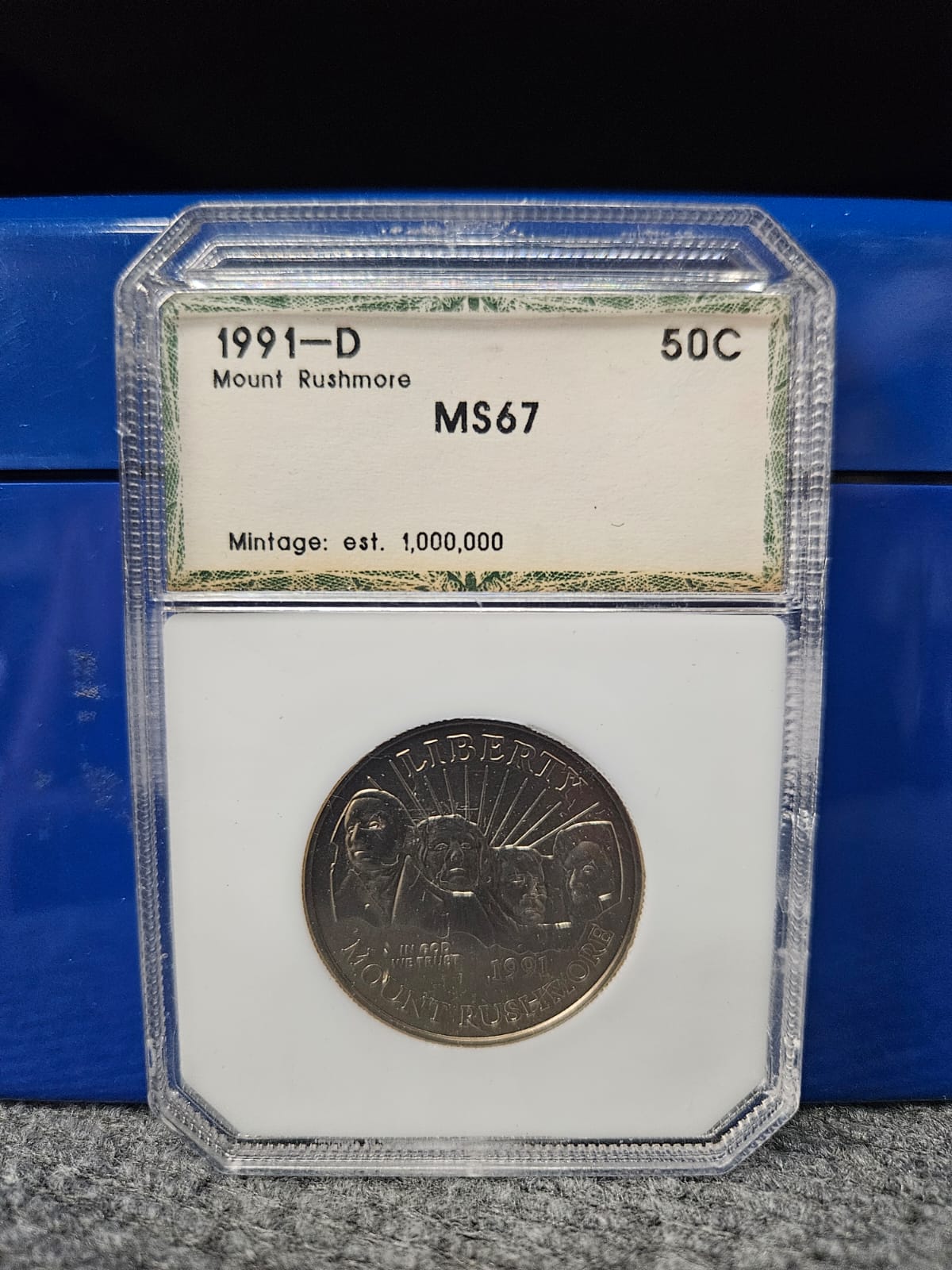 1991-D 50C MOUNT RUSHMORE MS67