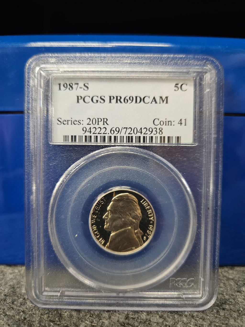 1987-S 5C PCGS PR69DCAM