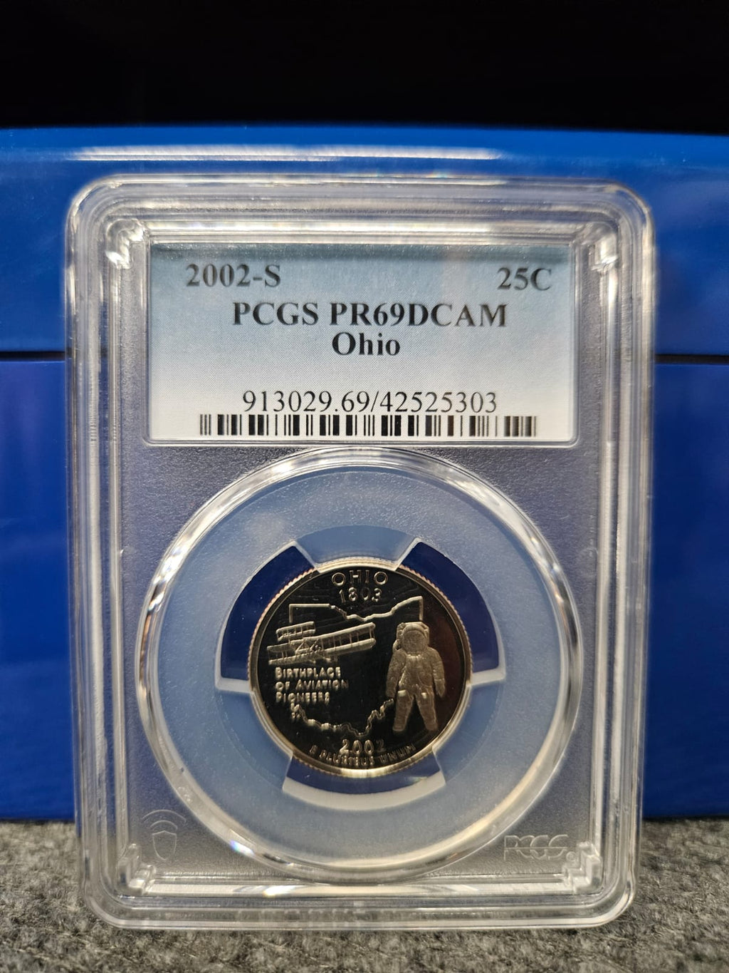 2002-S 25C Ohio PCGS PR69DCAM CLAD