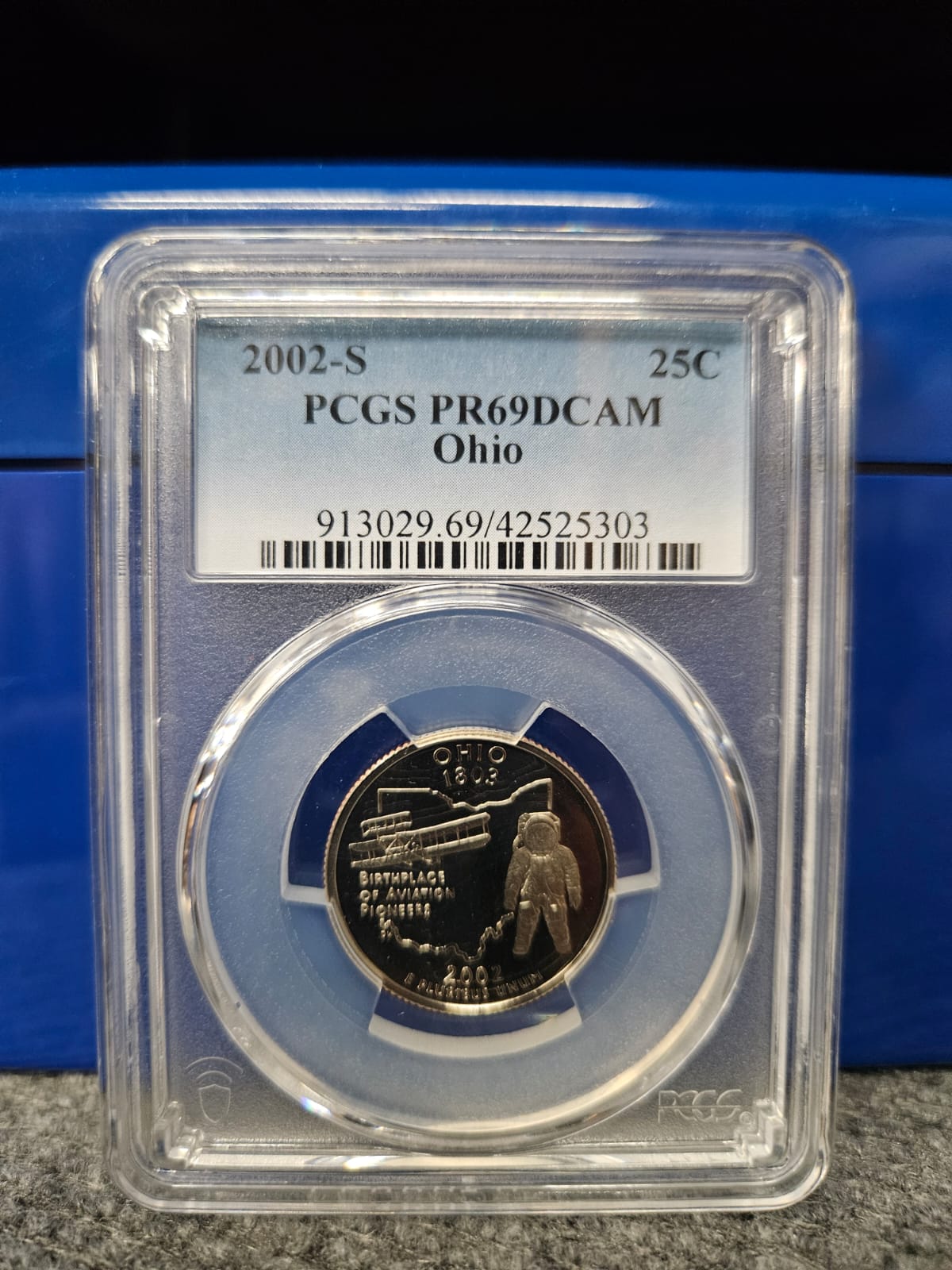 2002-S 25C Ohio PCGS PR69DCAM CLAD