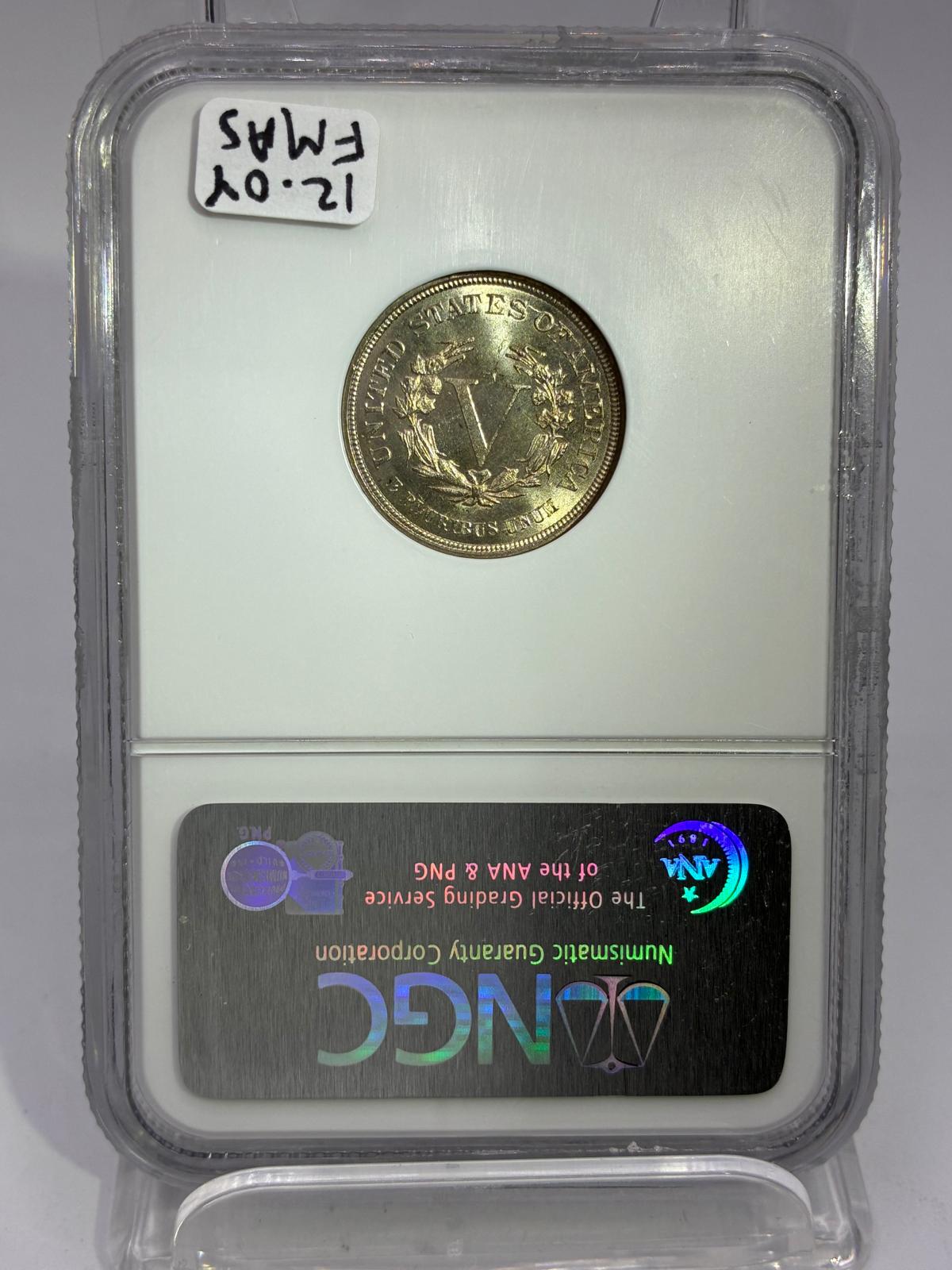 1883 NO CENTS 5C MS 65 NGC