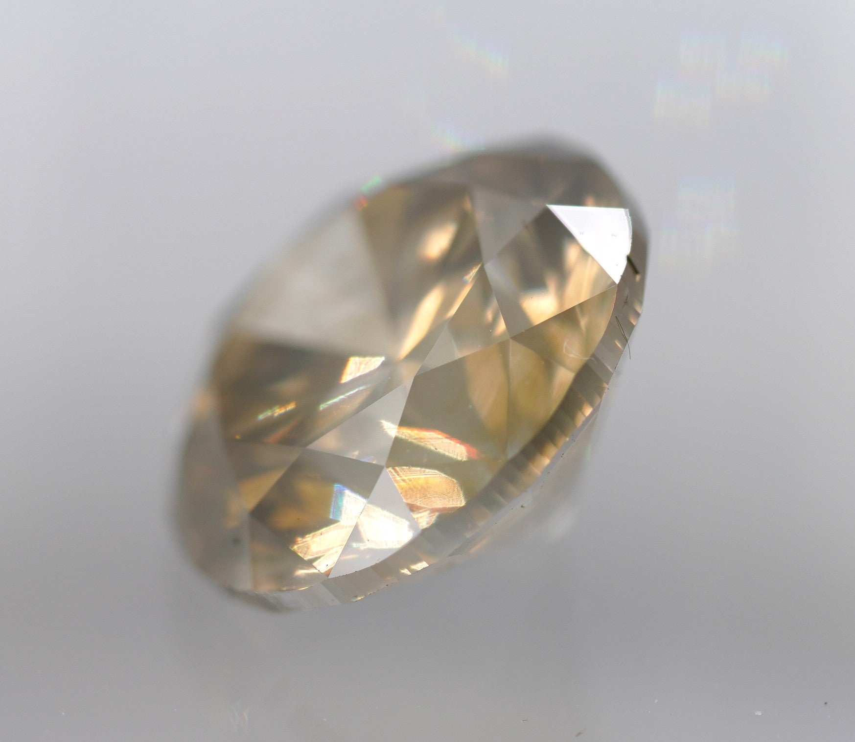 GIA 2.52 ct I2/Fancy Yellow-Brown Round Brilliant Natural Diamond